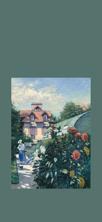 Gustave Caillebotte, Dahlias, Garden at Petit Gennevilliers