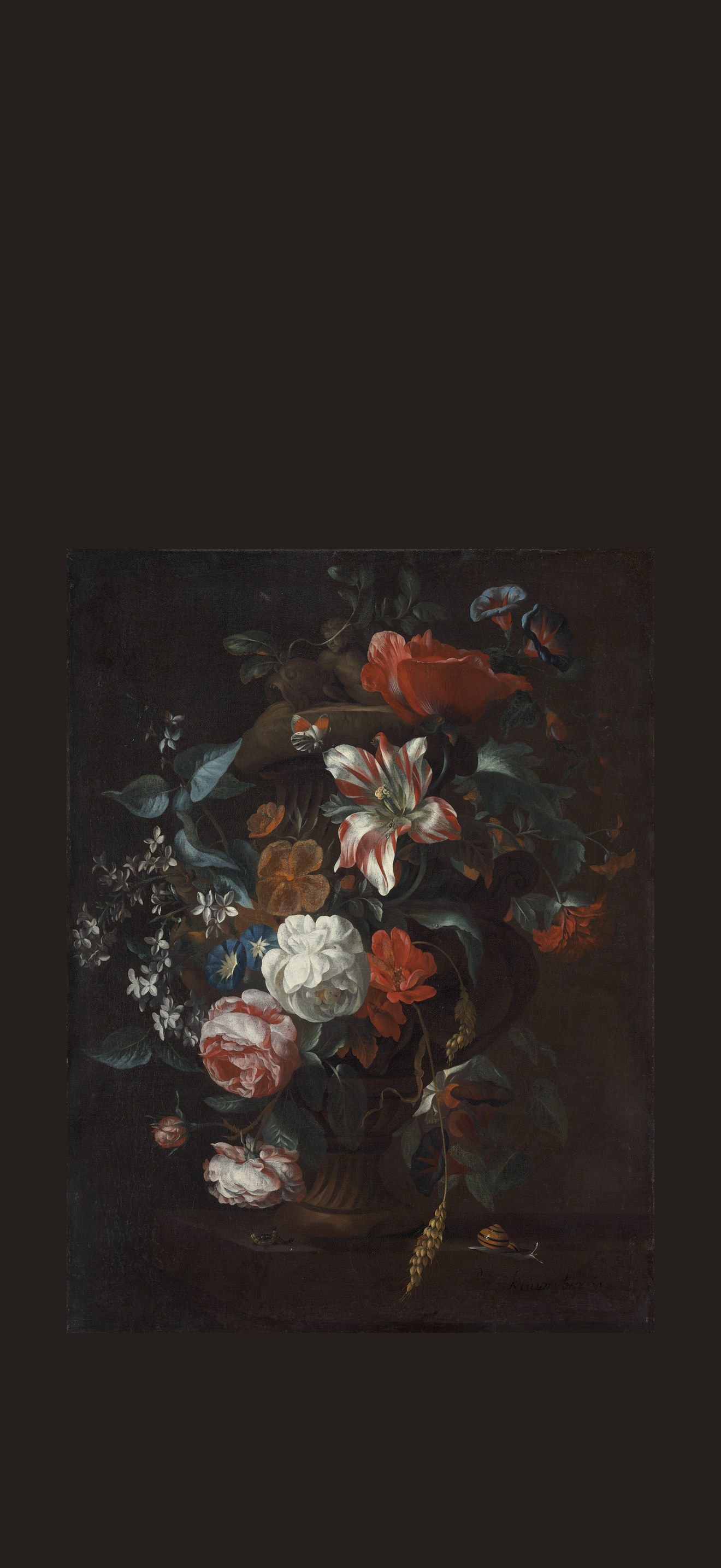 Philip van Kouwenbergh, Flowers in a Vase, c. 1700