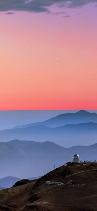 A Backdrop of Blue and Red