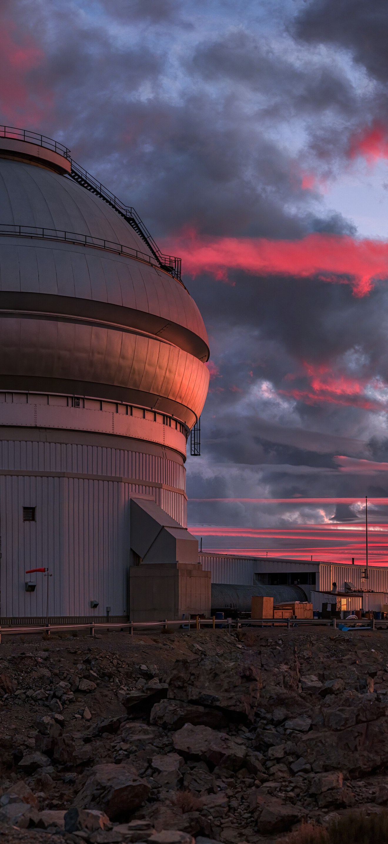 Sunlight Paints a Crimson Sky Over Gemini South