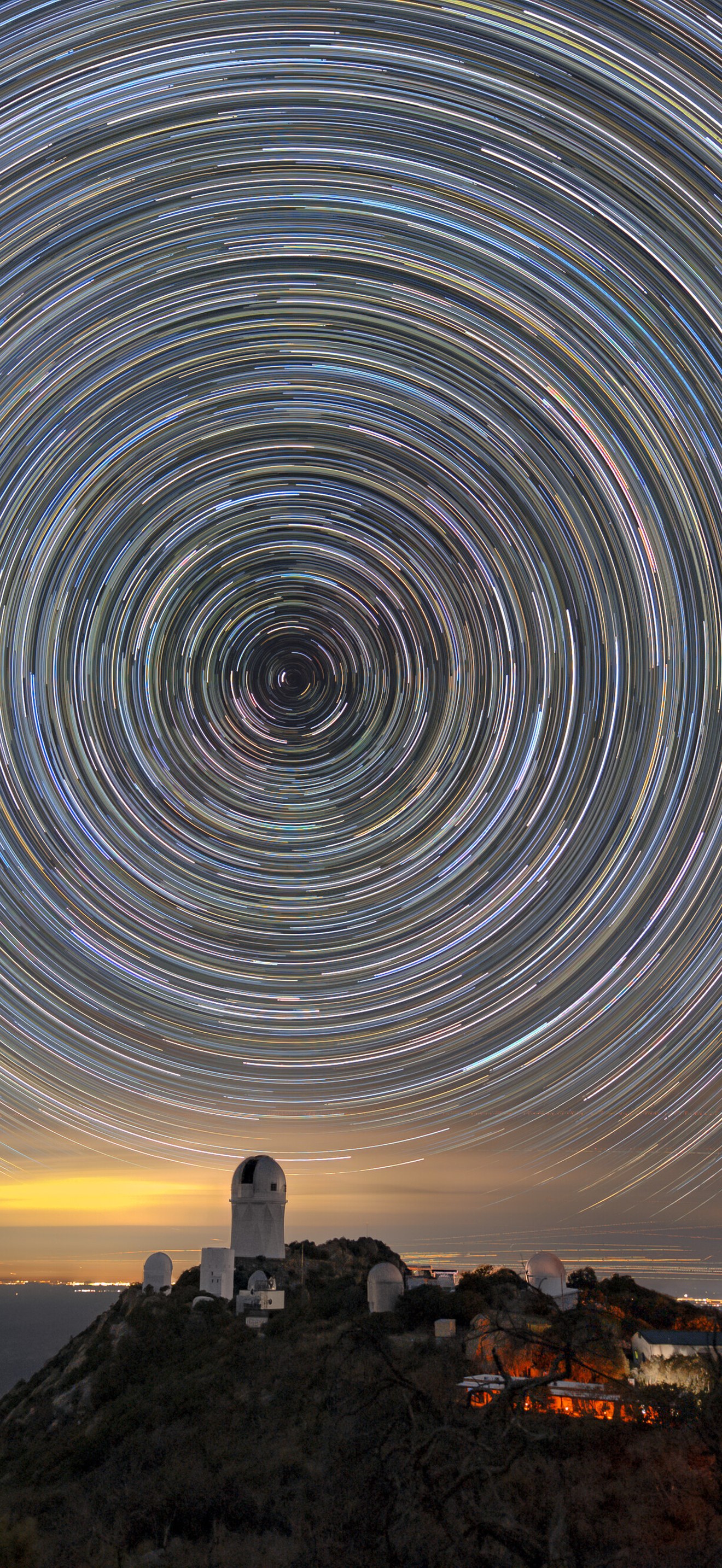 Kitt Peak National Observatory Beneath Star Trails