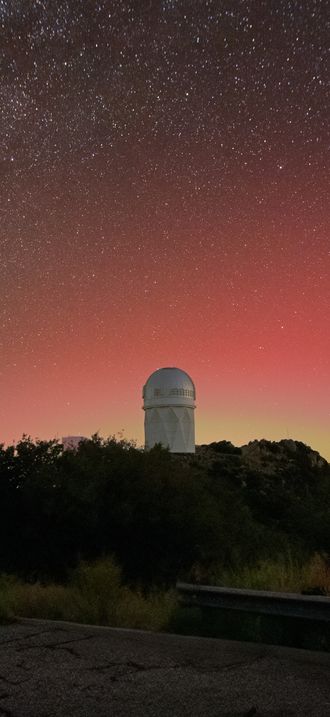 Aurora Above Kitt Peak National Observatory