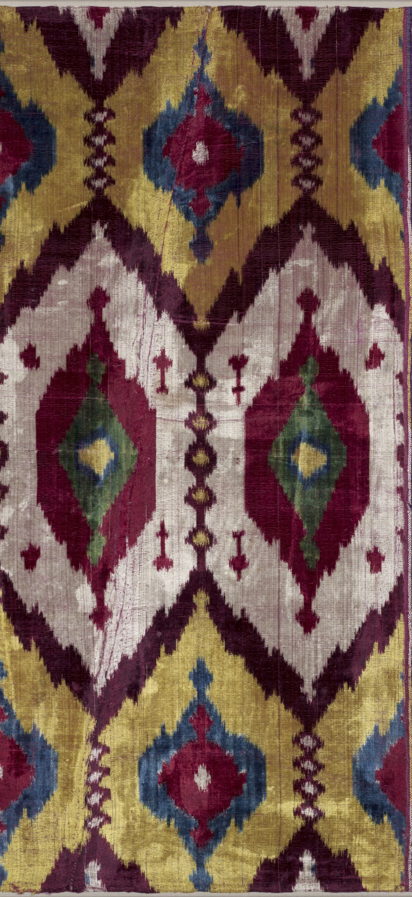 Length of silk velvet ikat