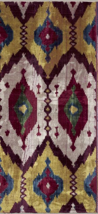 Length of silk velvet ikat