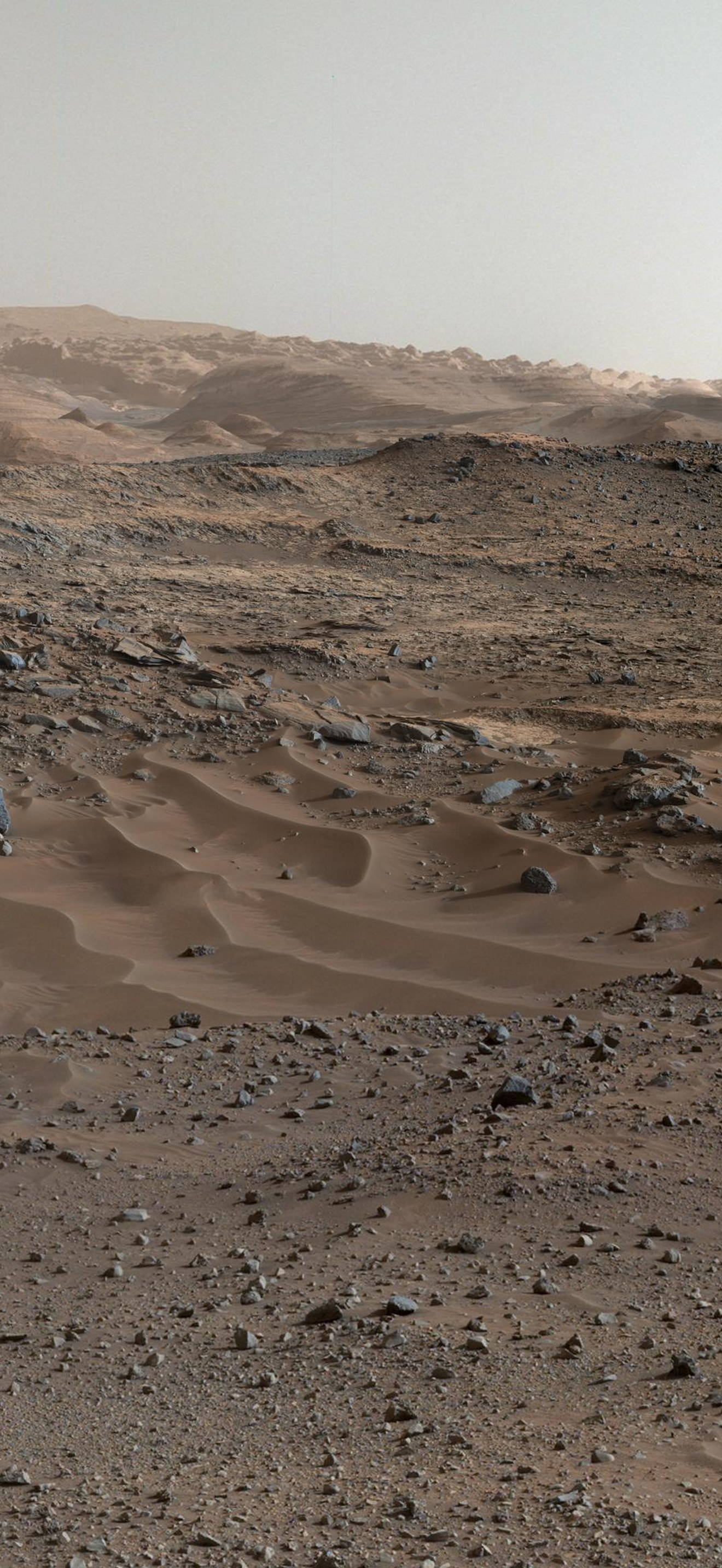 Curiosity Rover View of Alluring Martian Geology Ahead