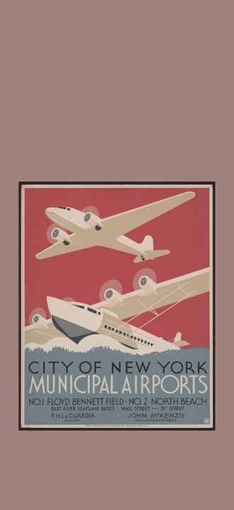 New York City municipal airports, WPA poster, ca. 1937