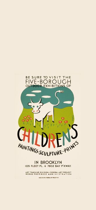 Children's paintings-sculpture-prints, WPA poster, 1936-41