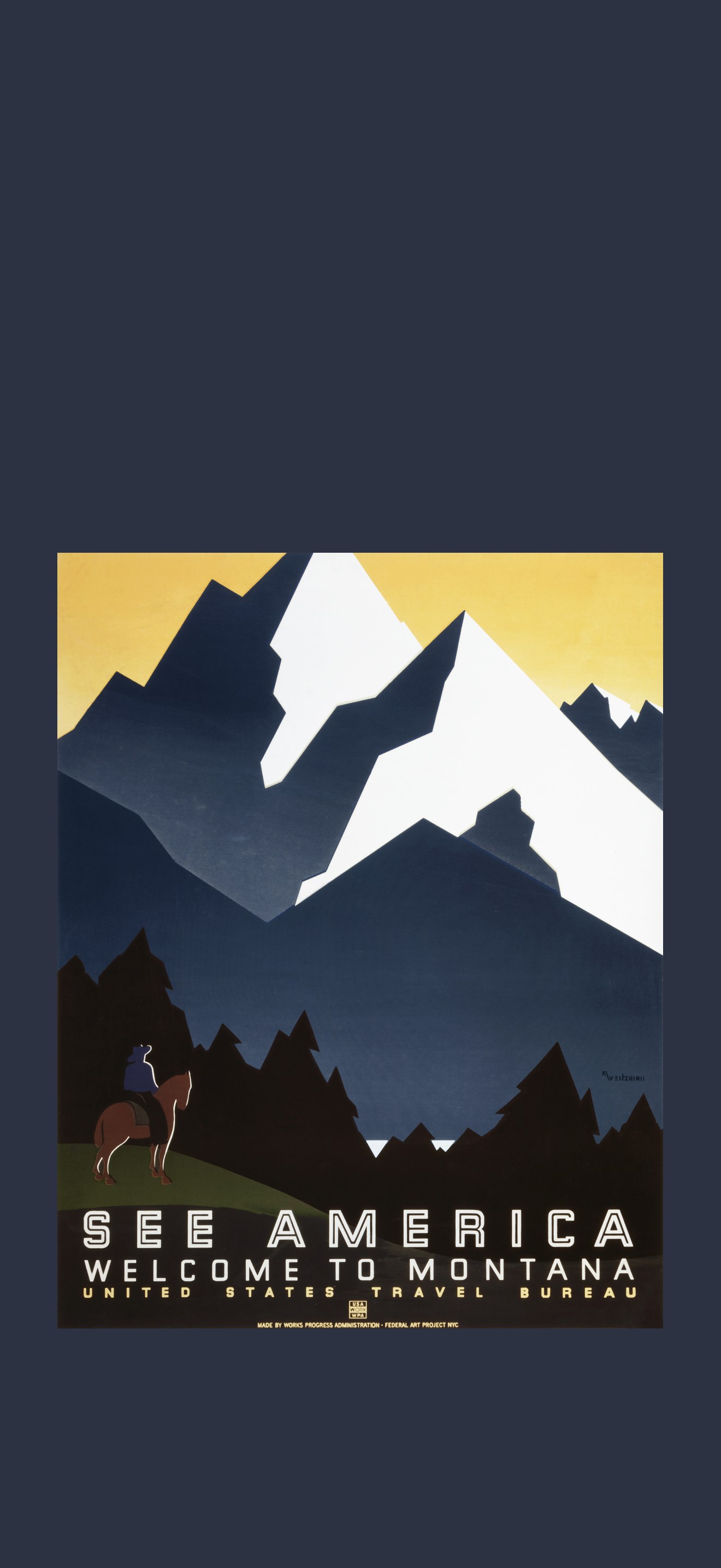 See America, Welcome to Montana, WPA poster, ca. 1937