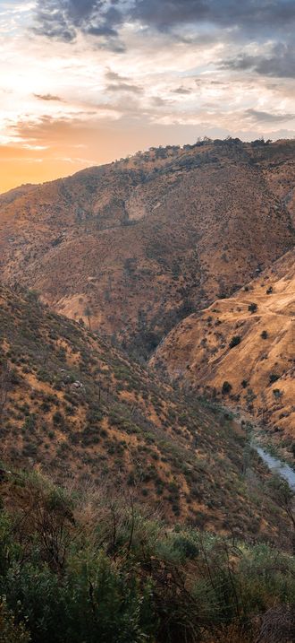 Sunset over the Upper Mokelumne watershed