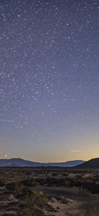 Amboy Crater Below the Night Sky