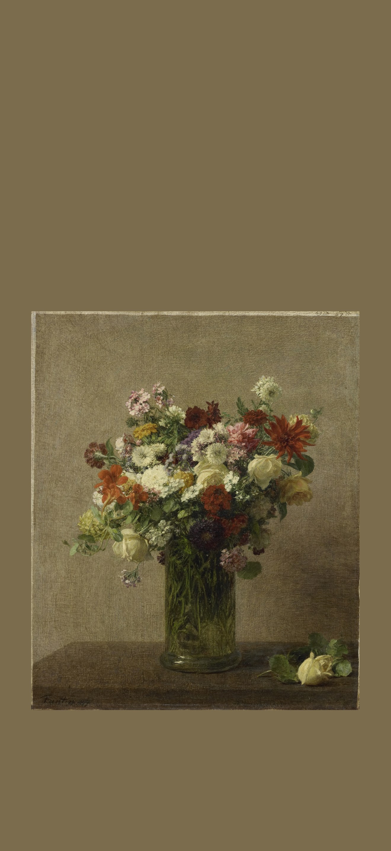 Henri Fantin-Latour - Stilleven met bloemen