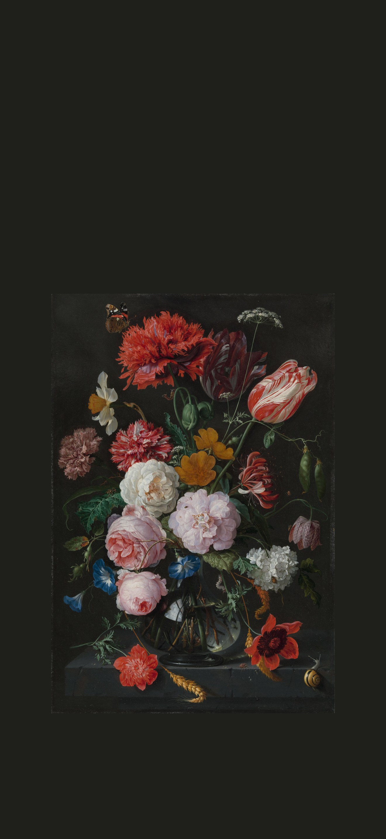 Jan Davidsz. de Heem - Stilleven met bloemen in een glazen vaas (Rijksmuseum)