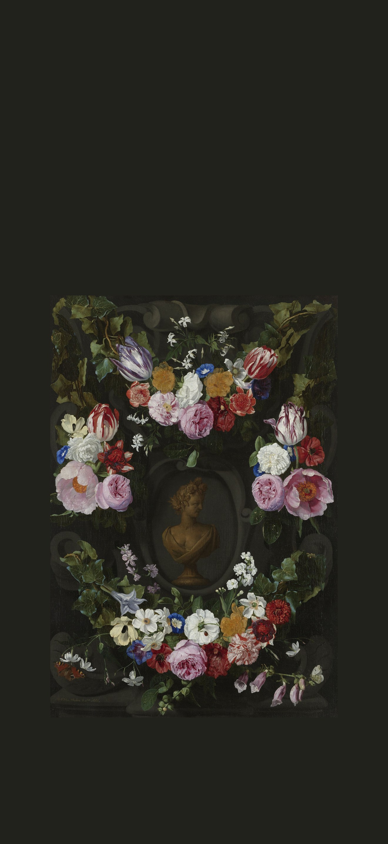 Jan Philip van Thielen - Garland of Flowers surrounding a Bust of Flora