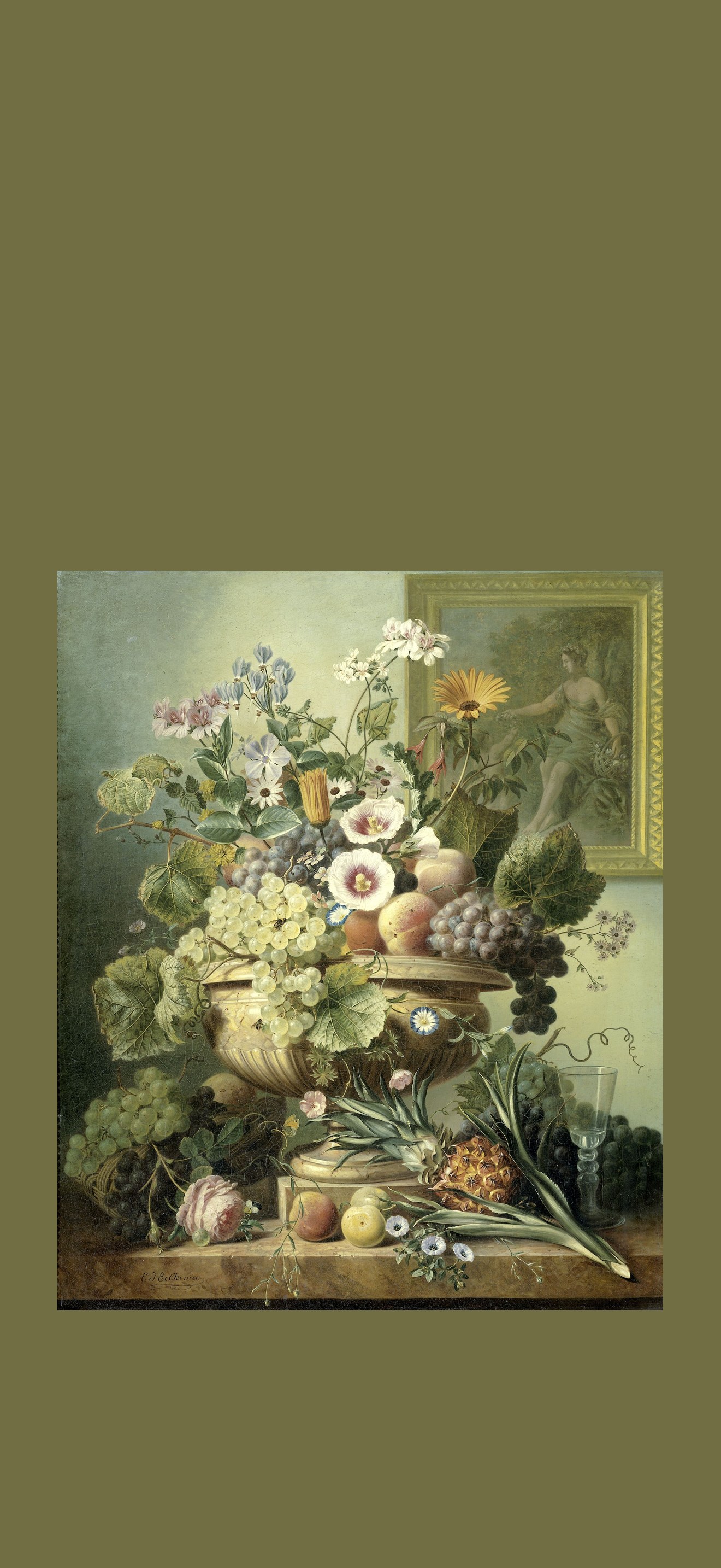 Stilleven met bloemen en vruchten, SK-C-131