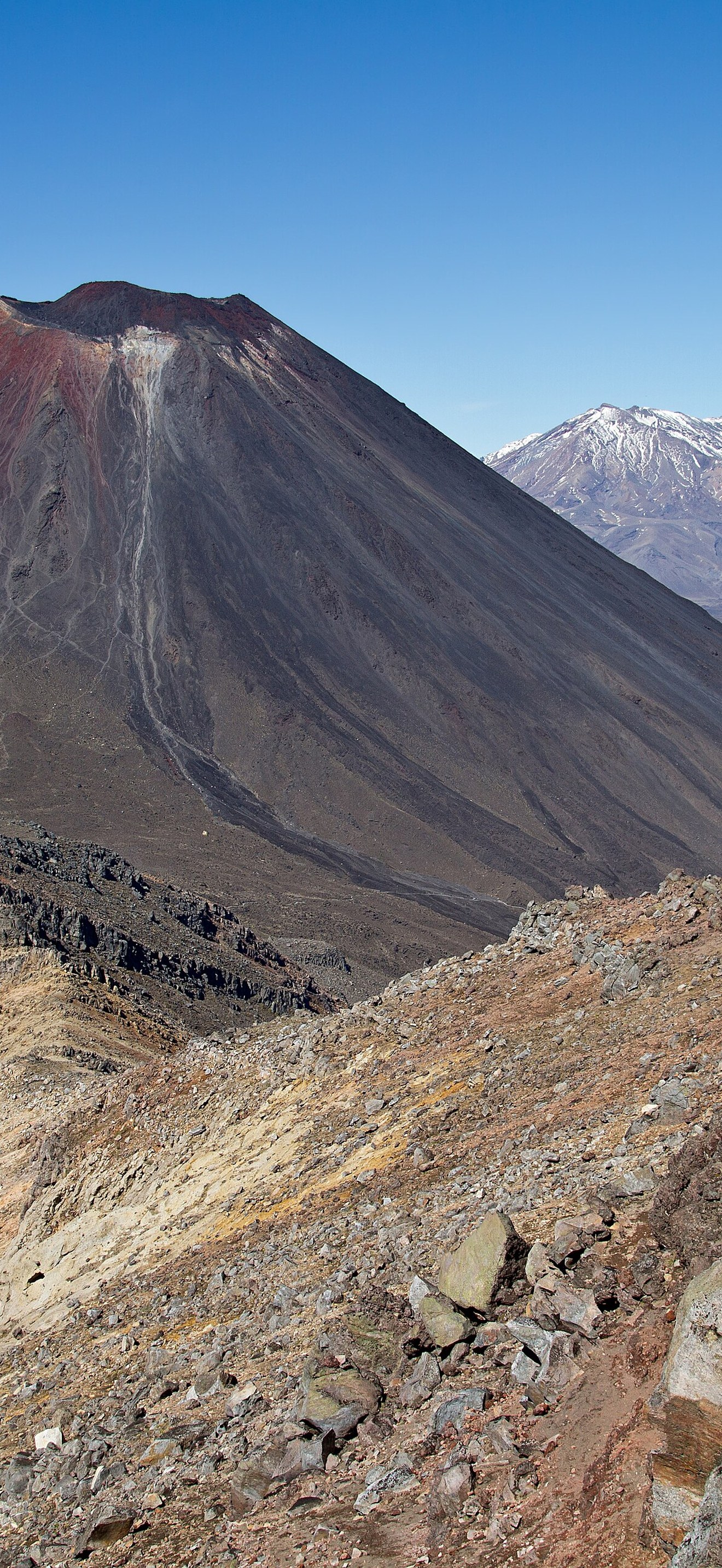 Le Ngauruhoe et le Ruapehu vus du sommet du Tongariro