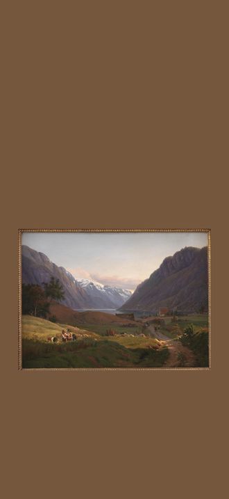 Odda ved Sørfjorden i Hardanger. Morgenbelysning