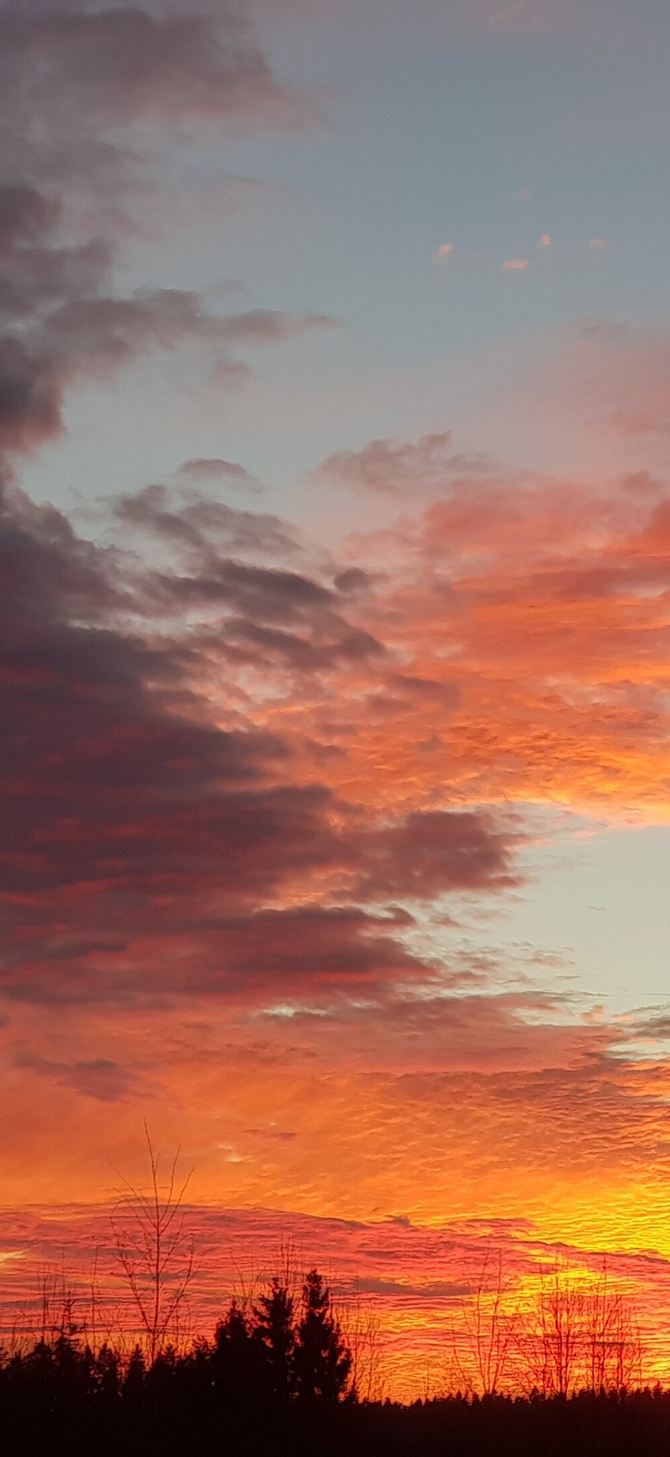 Clouds at amazing sunset