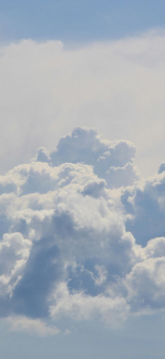 Cumulus clouds in the sky