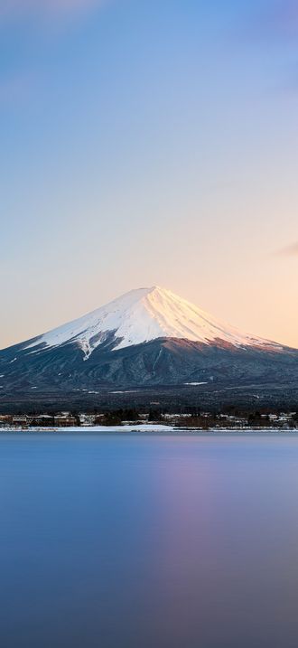 Mount Fuji at sunset, March 2025