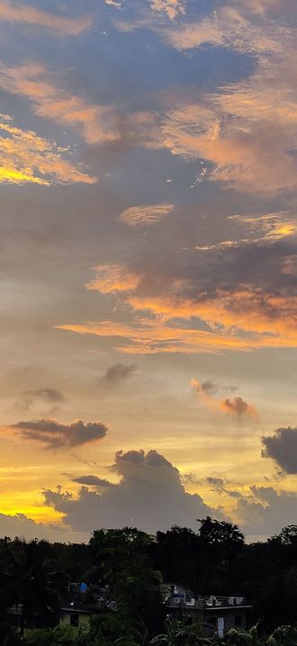 Sunset with beautiful clouds