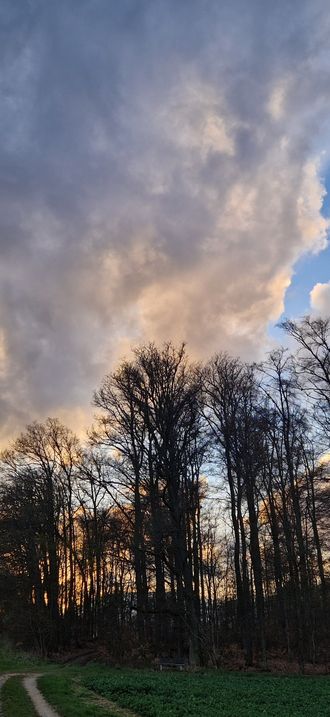 Ehrenbach, clouds before sunset