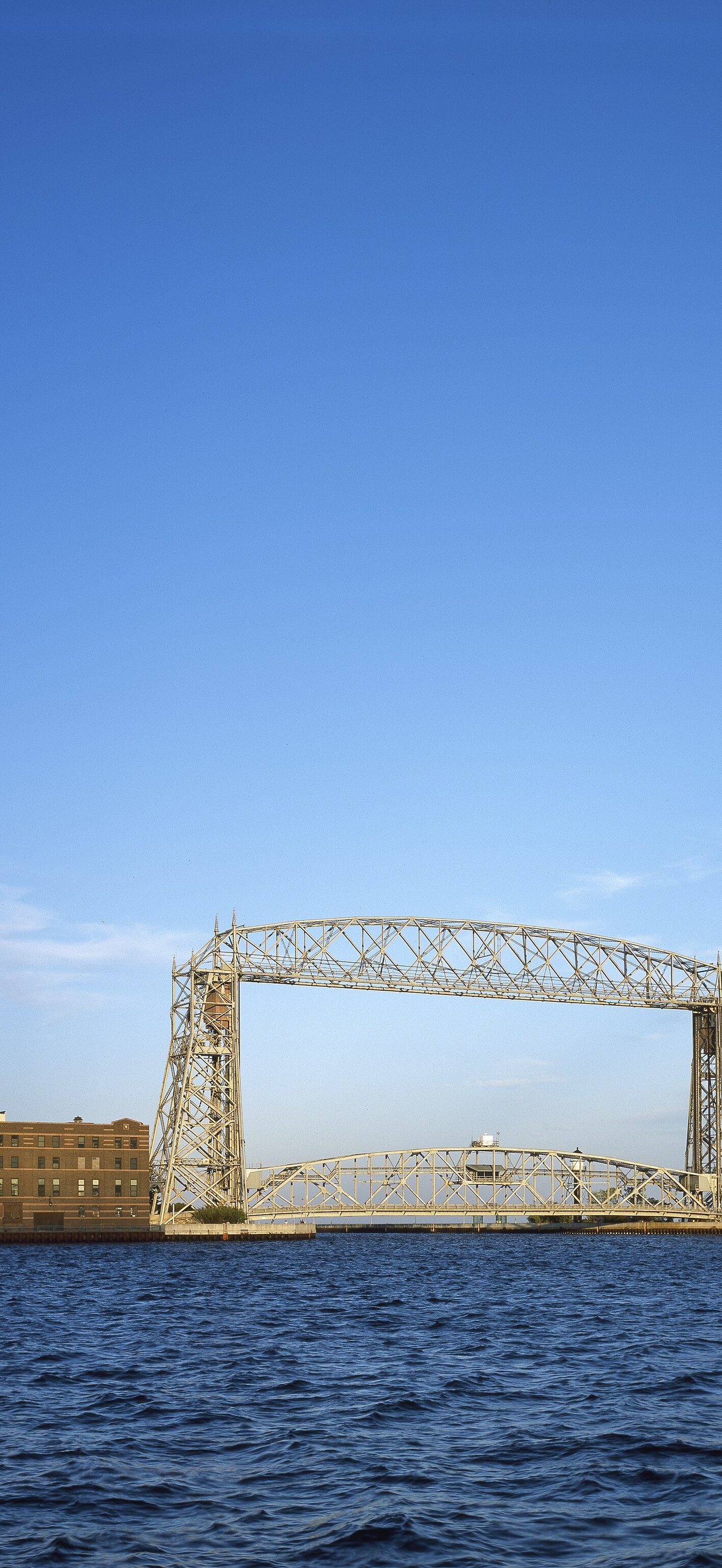 Aerial, lift bridge, Duluth, Minnesota