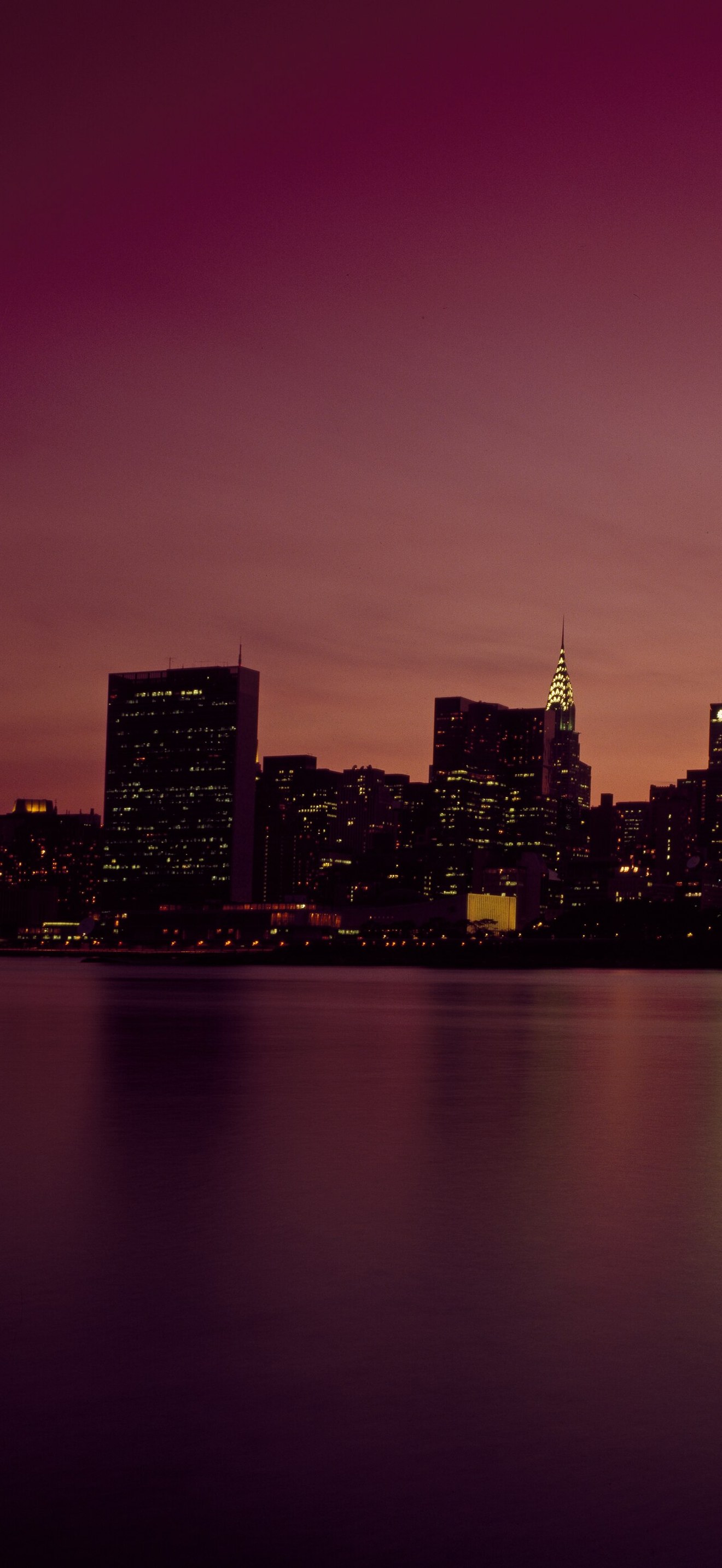 Dusk view of Manhattan Skyline, New York, New York