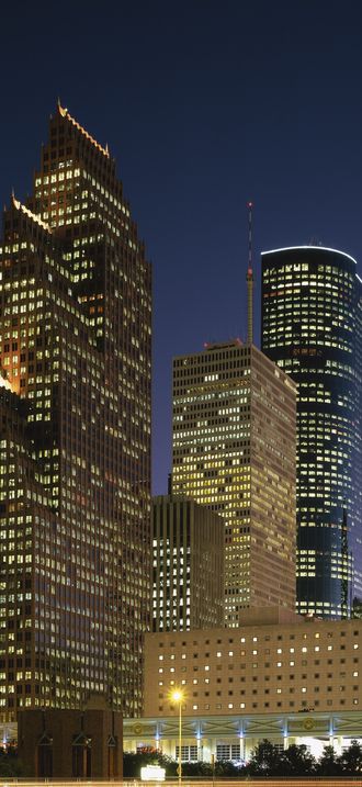 City at night, Houston, Texas