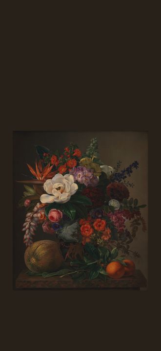 En vase med blomster