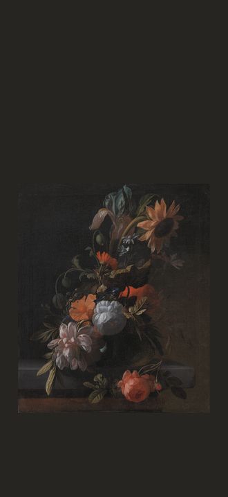 En skål med blomster