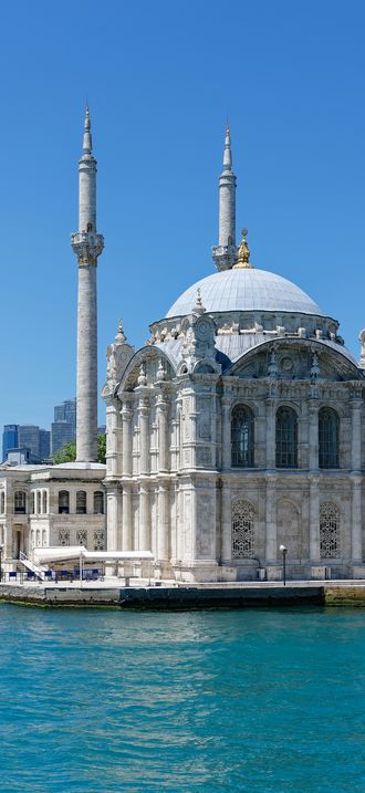 Ortaköy Mosque from the Bosporus, Istanbul