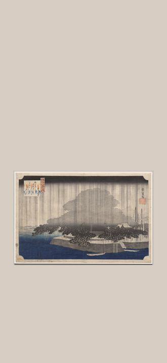 Night Rain at Karasaki