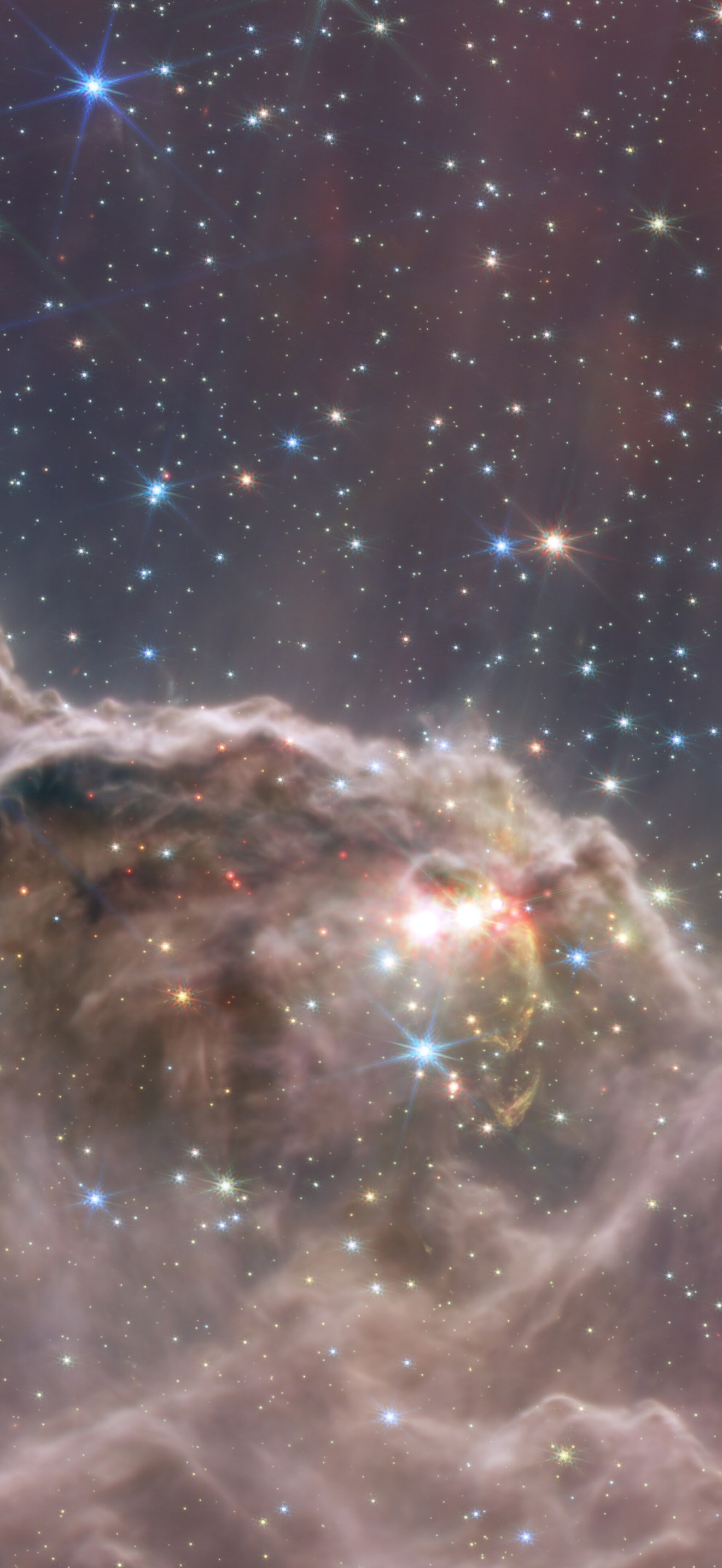 Combined NIRCam and MIRI Image of the “Cosmic Cliffs” in Carina