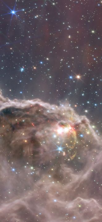 Combined NIRCam and MIRI Image of the “Cosmic Cliffs” in Carina