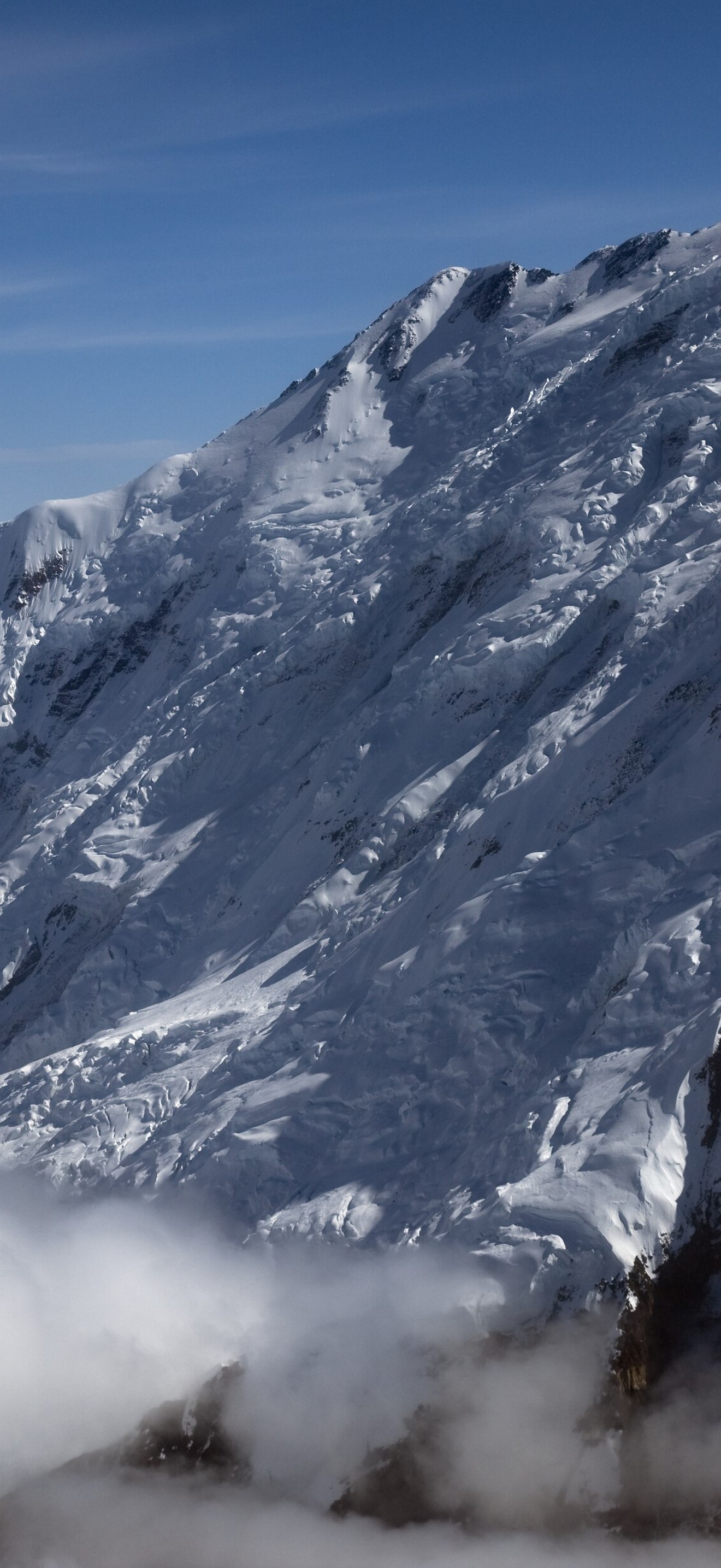 Mount McKinley's Wickersham Wall and other peaks on Mt. McKinley's north side above Denali
