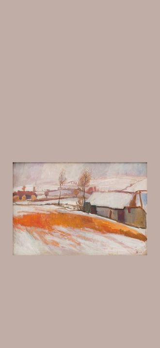 Over Kærby Bakke. Vinter
